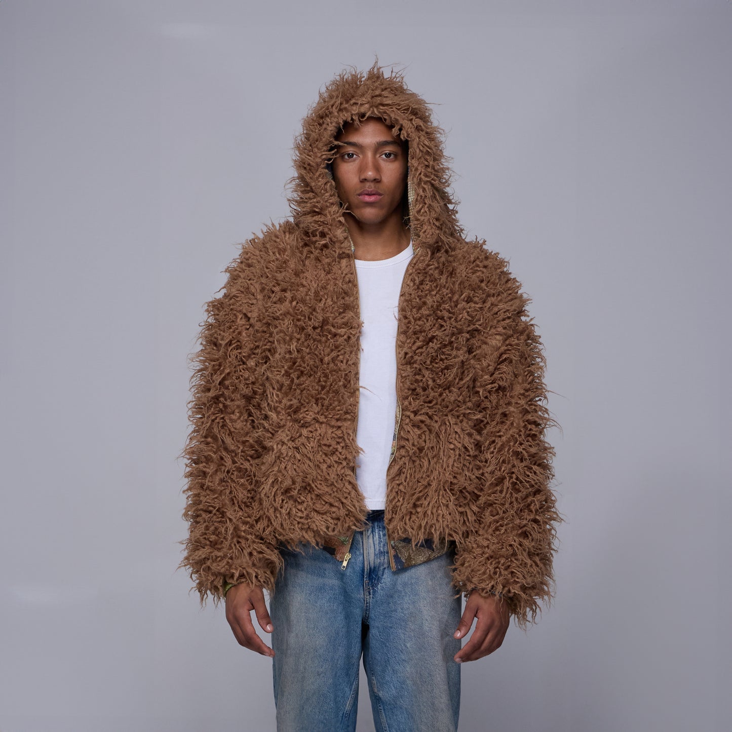 Into The Wild Hooded Fur Jacket